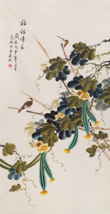 【已售】北京美協凌雪四尺《福祿綿長》