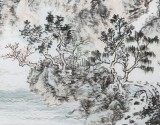 曹寶峪三尺《忽見孤帆隱映來》