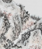 曹寶峪三尺《忽見孤帆隱映來》