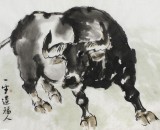 【已售】王向陽(yáng)四尺辦公室字畫《醉牛圖》(詢價(jià))