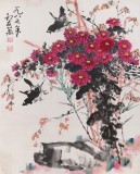 已故山野派繪畫大家鄒友蒸《秋色宜人》 1985年作
