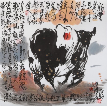 國家一級美術師王永剛 四尺斗方《大唐盛世》(詢價)