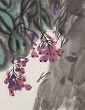 劉紀(jì) 四尺三開《花蔭低語》 中國畫大家 真跡收藏（詢價）