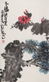 劉紀 四尺三開《山茶花開》 中國畫大家 真跡收藏（詢價）