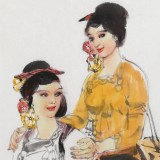 楊小華 四尺三開《小憩》  中美協會員 云南美協理事