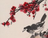 【已售】已故山野派繪畫大家鄒友蒸《報春圖》 1992年作
