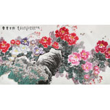 曲逸之 六尺《富貴吉祥》 河南省著名花鳥(niǎo)畫(huà)家