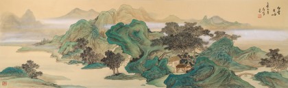 【已售】何實 1.5米《白云出岫》吉林著名山水畫家