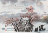 朝鮮名家成日 四尺《山河之秋》