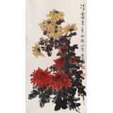 已故山野派繪畫大家鄒友蒸《凌霜冒寒而放》 1986年作