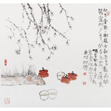 中國美協會員趙英旭 三尺斗方《寒梅》