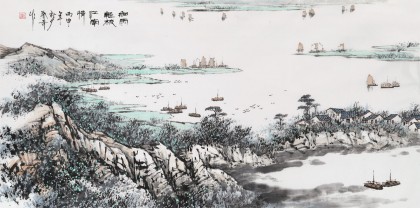 張春奇 四尺《細雨輕梳江南情》徐悲鴻紀念館藝術中心理事（詢價）