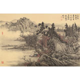 貴州七星關美協主席吳顯剛 大三尺《秋江閑游圖》