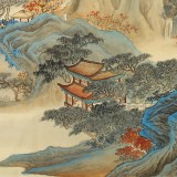 何實 四尺《隔斷紅塵三十里》吉林著名山水畫家