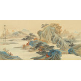 何實 四尺《隔斷紅塵三十里》吉林著名山水畫家