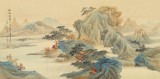 何實 四尺《隔斷紅塵三十里》吉林著名山水畫家