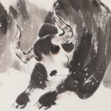 著名牦牛畫家 王文煜 四尺《前程遠大》