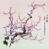 安徽美協何華賢 四尺斗方《三月圖》