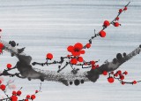 安徽美協何華賢 三尺《帶月迎春》