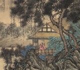貴州七星關(guān)美協(xié)主席吳顯剛 大三尺《攜琴訪友圖》