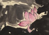 已故山野派繪畫大家鄒友蒸《亭亭玉立》 1988年作
