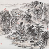 曹寶峪四尺斗方《山中有佳境》