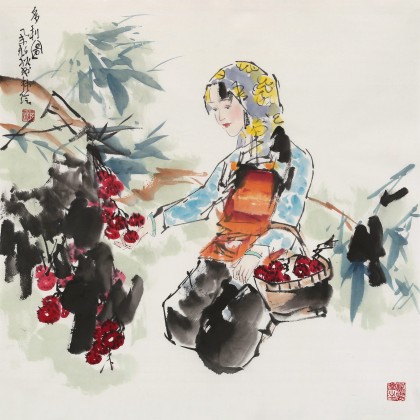 南海禪寺 妙林居士 四尺斗方《多利圖》