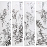 張春奇 四條屏《舍南舍北皆春水》徐悲鴻紀(jì)念館藝術(shù)中心理事（詢價(jià)）
