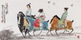 國家一級美術(shù)師王永剛 四尺《出游圖》(詢價)