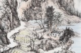 曹寶峪四尺斗方《春山圖》