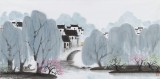 【已售】當代著名畫家王壽 三尺《江南新雨》(詢價)