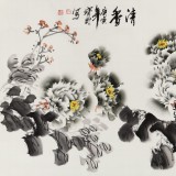 王寶欽四尺《清香》當(dāng)代花鳥(niǎo)牡丹畫(huà)名家（詢價(jià)）