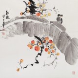 王寶欽 四尺斗方《秋趣》當(dāng)代花鳥牡丹畫名家（詢價）
