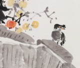 王寶欽 四尺斗方《秋趣》當(dāng)代花鳥牡丹畫名家（詢價）