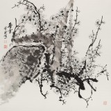 王寶欽 四尺斗方作品《香雪》當代花鳥牡丹畫名家（詢價）