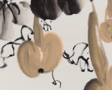 王寶欽 四尺斗方作品《秋實圖》當代花鳥牡丹畫名家（詢價）