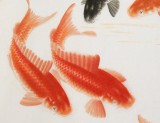 【已售】名家周升達參展六尺九魚圖《年年有余》（詢價）