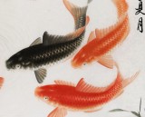 【已售】名家周升達參展六尺九魚圖《年年有余》（詢價）
