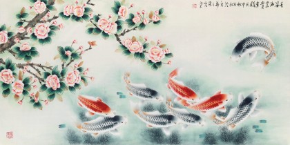 南海禪寺 妙林居士 四尺《春風(fēng)海棠貴有余》