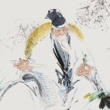 【已售】北京美協張春奇 四尺《時珍問藥尋百草》（詢價）