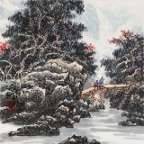 國家一級美術師王永剛 三尺斗方《山中會友》(詢價)
