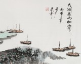 北京美協(xié)張春奇 四尺《太湖春雨細(xì)霏霏》（詢價(jià)）