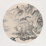 曹寶峪扇面《青山秀水入畫來》
