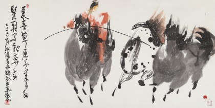 國家一級美術師王永剛 四尺《紅鬃烈馬》(詢價)