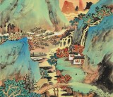 【已售】遼寧美協谷春鋼 四尺《春風拂面》