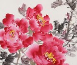 張謙 四尺斗方《富貴爭色》 中國美術家協會會員