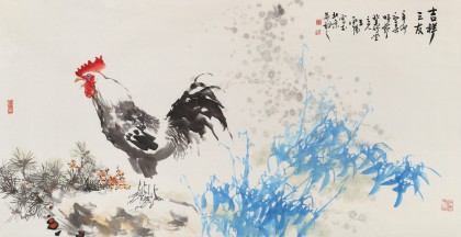 王向陽(yáng)作品《吉祥三友》 當(dāng)代著名畫(huà)家（詢價(jià)）