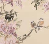王向陽 四尺《滿架紫藤花盛開》 中國美術(shù)家協(xié)會會員（詢價）