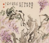 王向陽 四尺《滿架紫藤花盛開》 中國美術(shù)家協(xié)會會員（詢價）