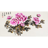 安徽美協何華賢 三尺《國色天香》
